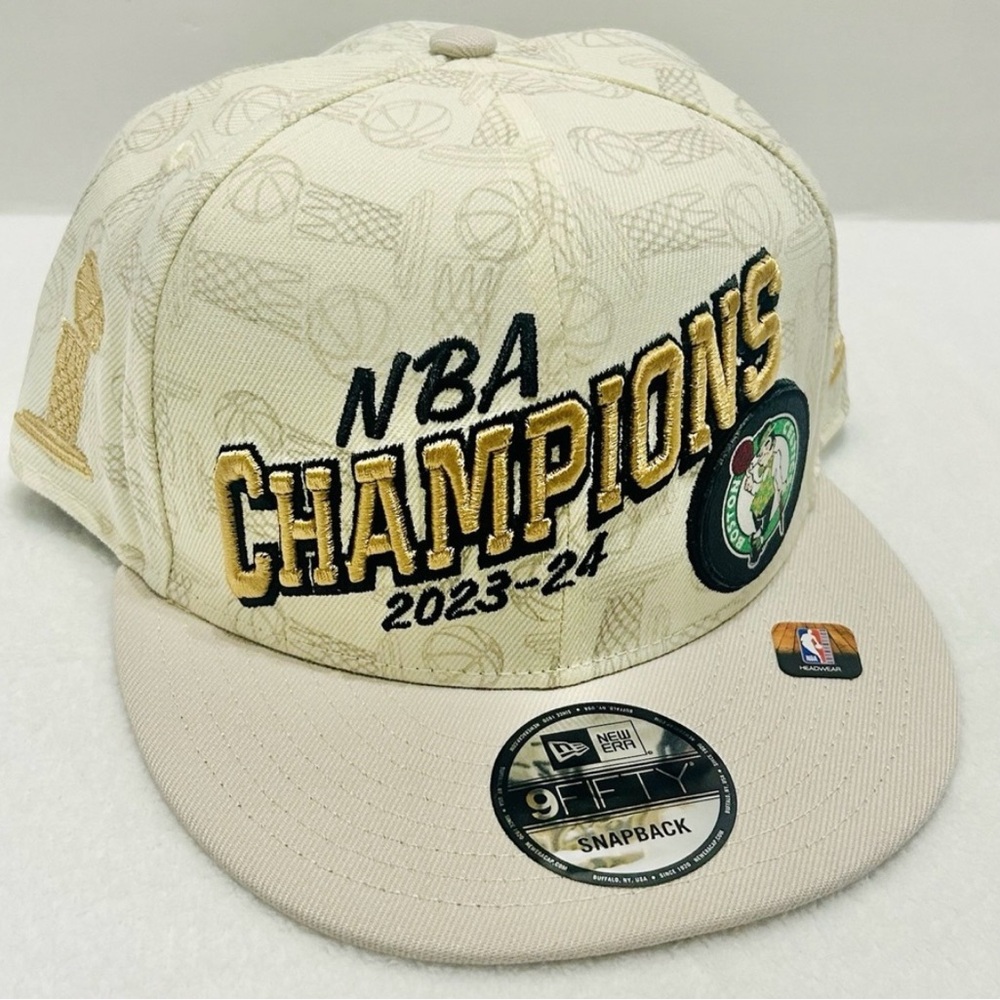 NBA Boston Celtics Cream and Gold Championship Snapback